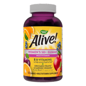 Alive! Women's 50+ Daily Multivitamin Gummies, Mixed Berry Flavored, 130 Count