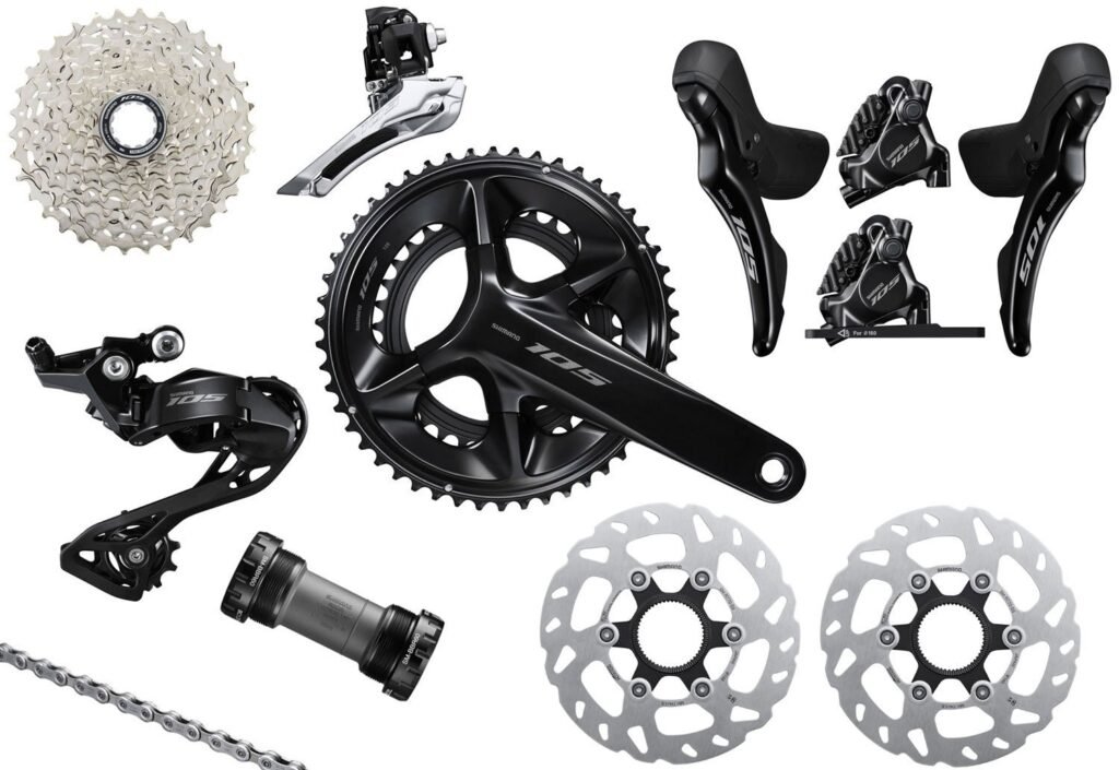 Shimano 105 R7100 Gruppo disco a 2x12 velocità 140/140 mm