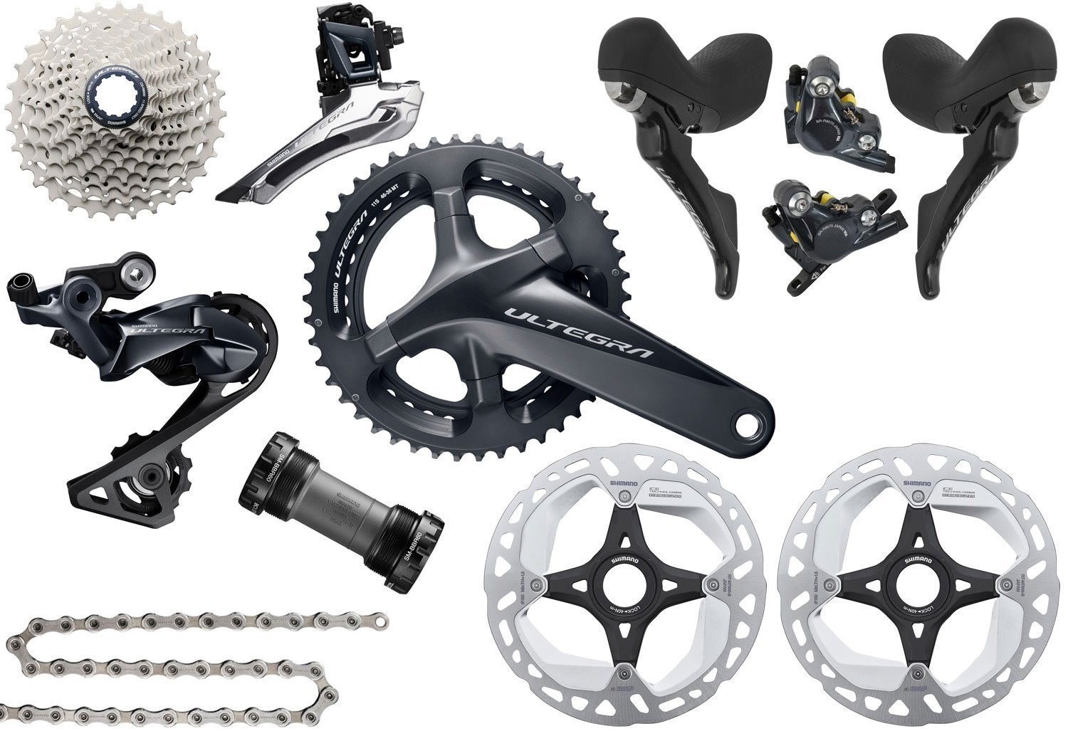 Shimano Gruppo ULTEGRA R8020 2x11 velocità 160/160mm